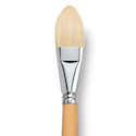 Escoda Clasico Chungking White Bristle Brush - Filbert, Extra Long Handle, Size 26