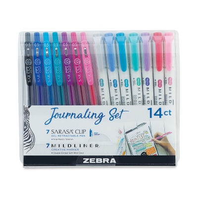 Zebra Journaling Set - Front of package of Pens and Highlighters shown