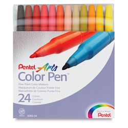 Pentel Color Pen Set - Assorted Colors, Set Of 24 