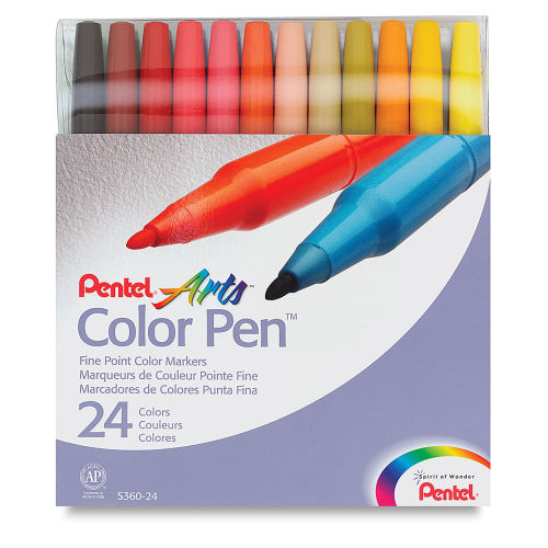 Pentel Color Pen Set - Assorted Colors, Set of 24