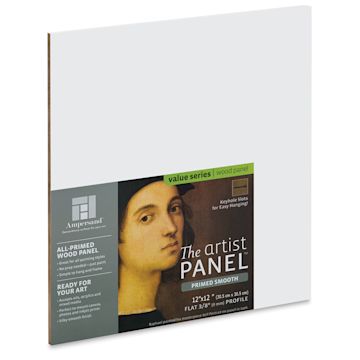 Open in modal - Ampersand Value Series Artist Panel - Smooth, 12" x 12", 3/8" Profile