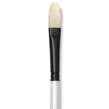 Open in modal - Robert Simmons Simply Simmons Chungking Hog Bristle Brush - Filbert, Long Handle, Size 6 close up