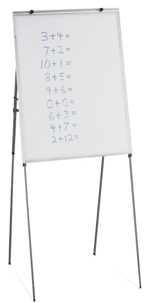 Ghent Magnetic Presentation Easel - Slightly angled view of Dry-Erase Easel 

