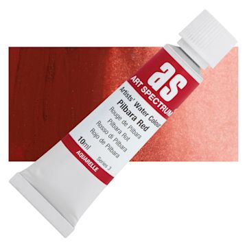 Open in modal - Art Spectrum Artists’ Watercolor Tube - Pilbara Red, 10 ml tube and swatch