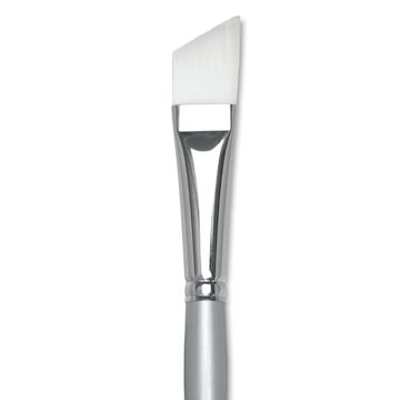 Open in modal - Silver Brush Silverwhite Synthetic Brush - Angular, Long Handle, Size 1" close up