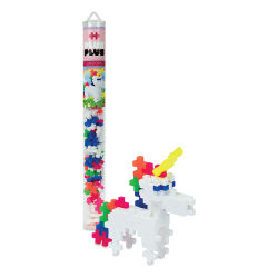 Plus-Plus 70 Piece Block Unicorn Kit (tube packaging with unicorn) 