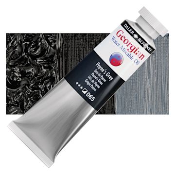 Open in modal - Georgian Water Mixable Oil - Payne's Grey, 37 ml tube and swatch