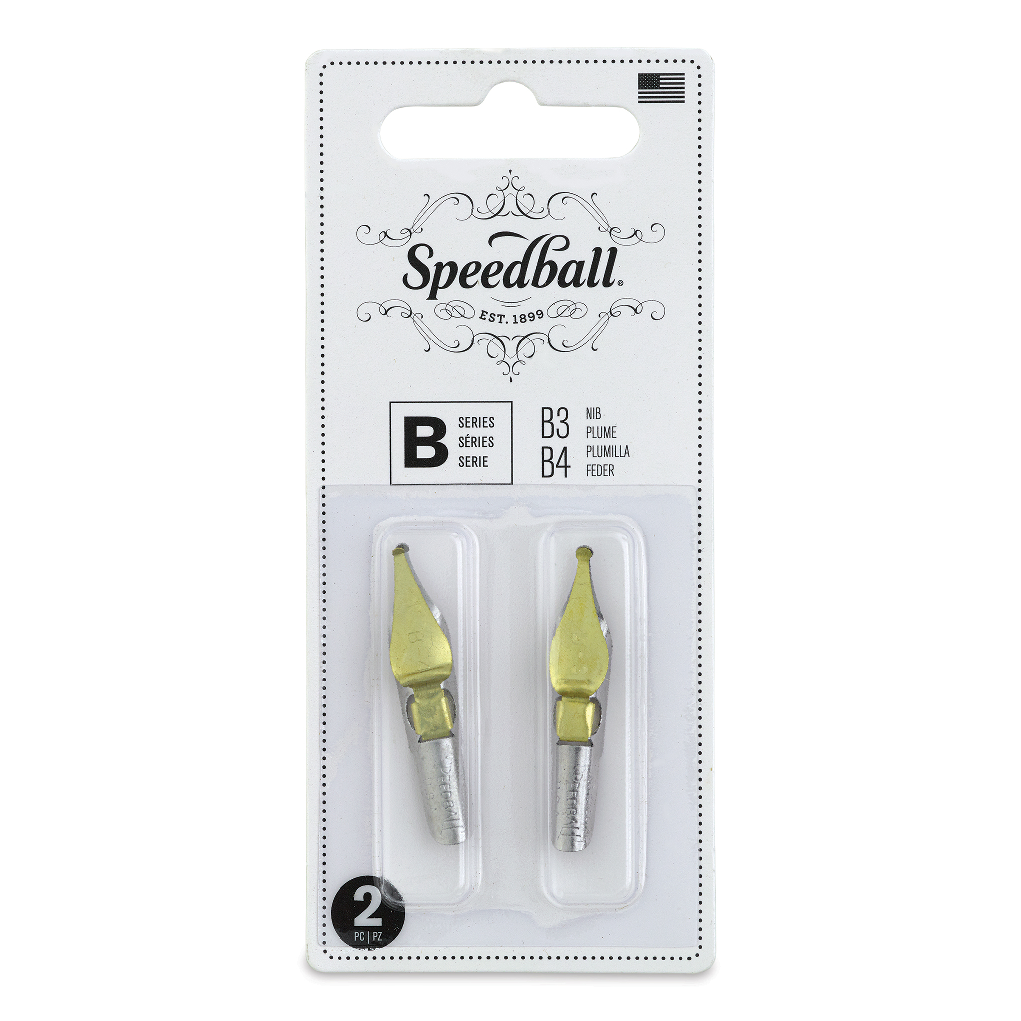 Speedball Broad Edge B-Series Round Calligraphy Nibs - B3 And B4, Set ...