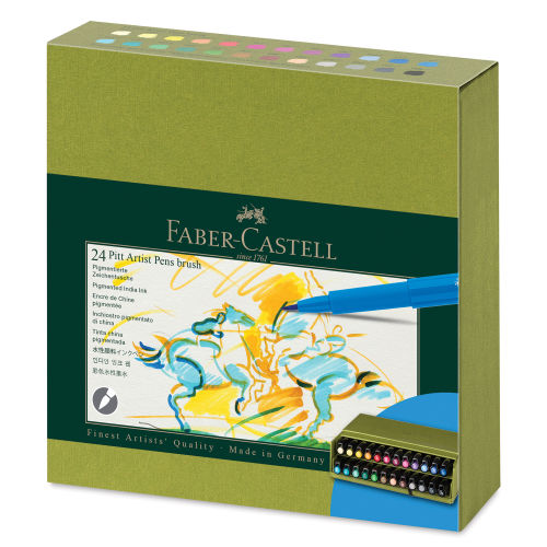 Faber-Castell Pitt Artist Pen Black Wallet 8 Set