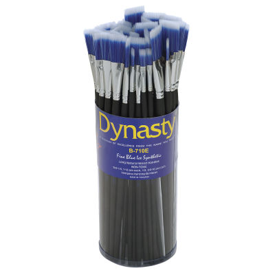 Dynasty Blue Ice Brush - Front of Canister of 60 Easel Brushes
