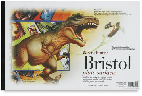 Strathmore 500 Sequential Series Bristol Pad - 11'' x 17'', 2 ply, Vellum,  24 Sheets