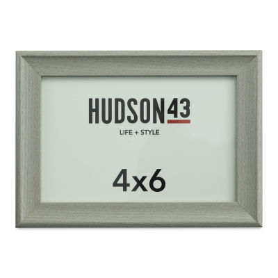 Hudson 43 Traditional Frames - Gray, 4" x 6", Easel Back (Front of frame)