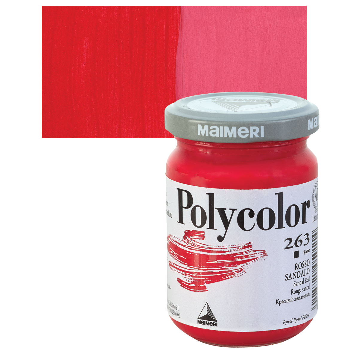Maimeri POLYCOLOR 500 ml, Feine Vinylfarbe, Farbton Sandelrot