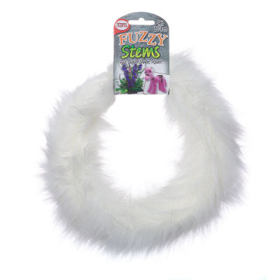 Pepperell Craft Fuzzy Stems  - Pure White, 9 ft