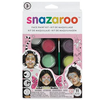 Open in modal - Snazaroo Face Paints - Fantasy Face Paint Kit, Set of of 8 (Front of packaging)