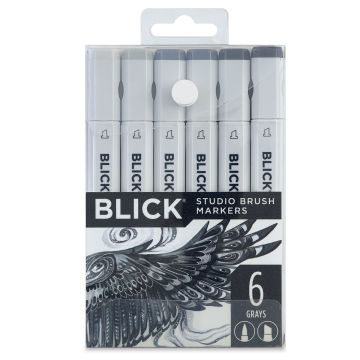 Blick Studio Brush Markers - Assorted Colors, Set of 12