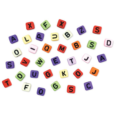Craft Medley Alphabet Beads - Assorted Colors, Package of 36