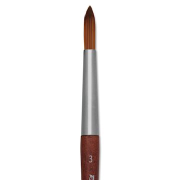 Open in modal - Raphaël Precision Mini Brush - Round, Short Handle, Size 3, close-up