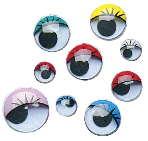 Creativity Street Painted Wiggle Eyes - Assorted Colors and Sizes, Round,  Pkg of 100