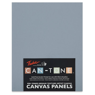 Fredrix Can-Tone Pre-Toned Canvas Panels - Tara Gray, 8" x 10", Pkg of 3