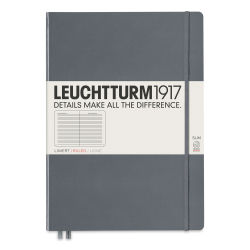 Leuchtturm1917 Ruled Hardbound Notebook - Anthracite, Master Slim, 8-3/4" x 12-1/2"