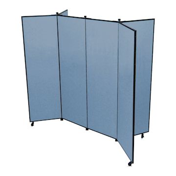 Open in modal - Screenflex Mobile Display - 6 ft 5", Blue, 6 Panel