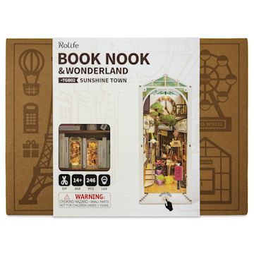 Open in modal - Rolife Sunshine Town DIY Book Nook Kit, front of packaging
