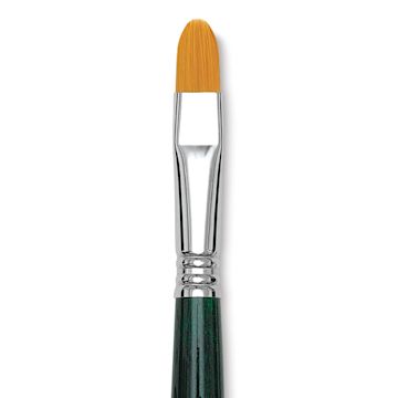 Open in modal - Escoda Barroco Toray Gold Synthetic Brush - Bright, Short Handle, Size 8