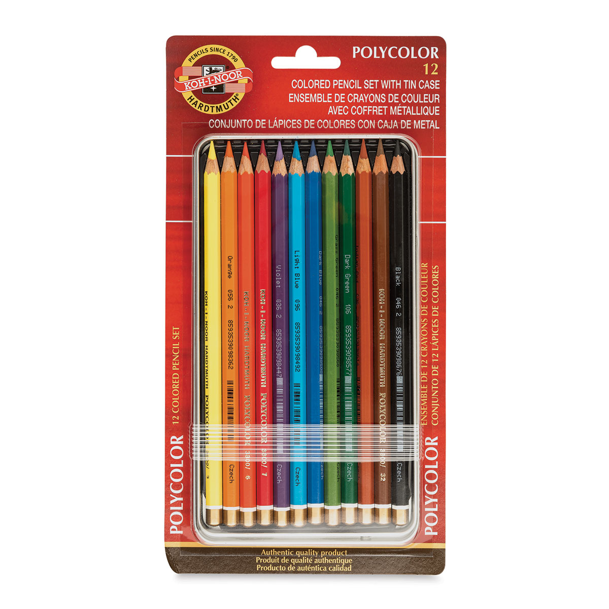 Lápis de Cor Profissional Polycolor 12 cores Koh-I-Noor Tons de Cinza -  Artistika