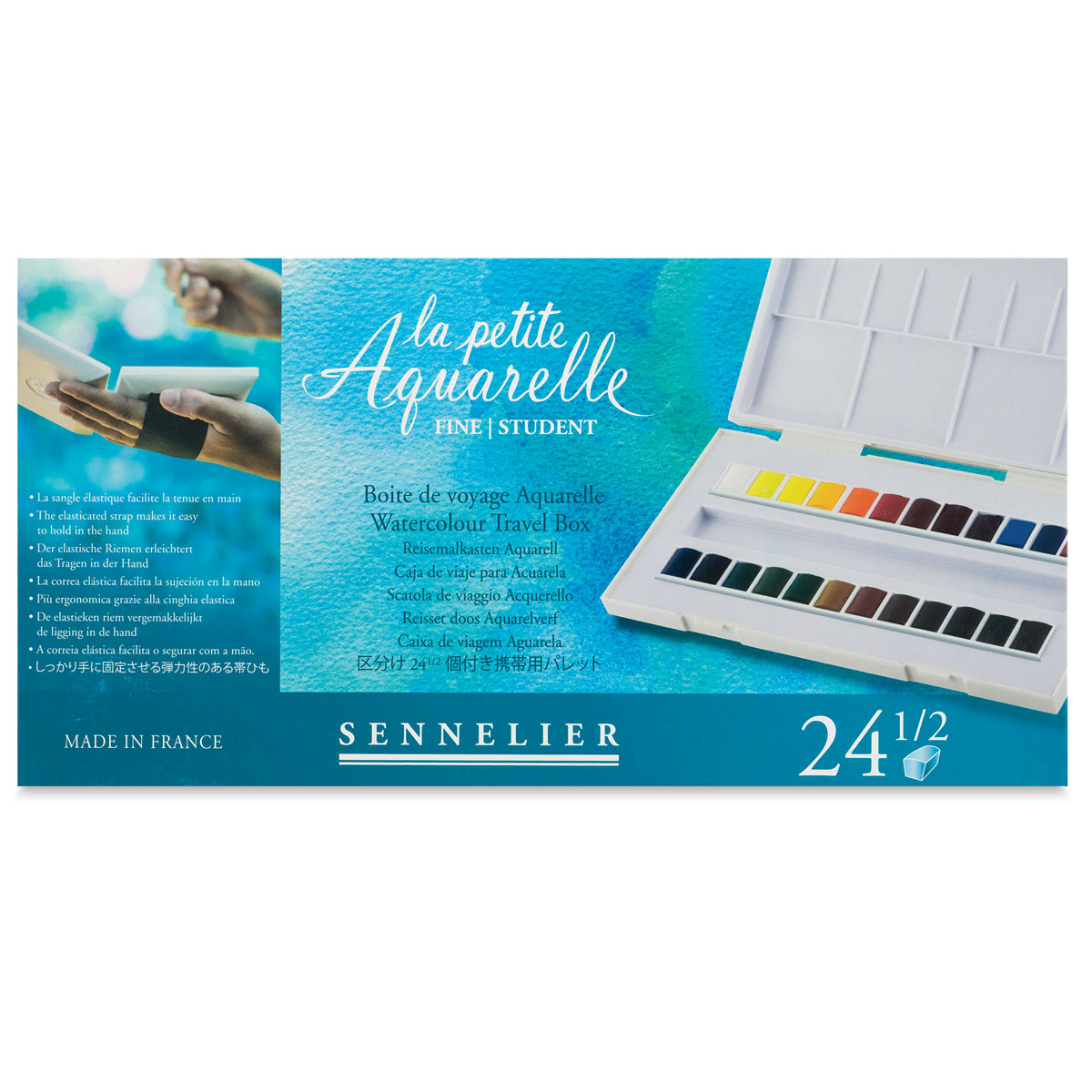 Sennelier La Petite Aquarelle Watercolor Set, 12-Color Set- 10ml Tubes -  20589137
