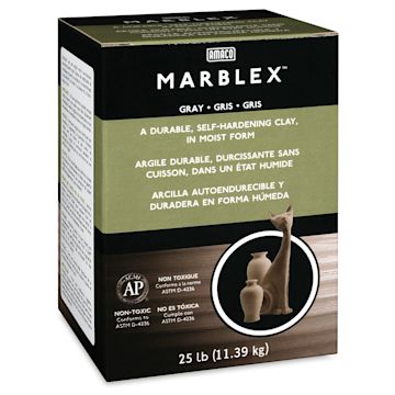 Open in modal - Amaco Marblex Gray Clay - 25 lb