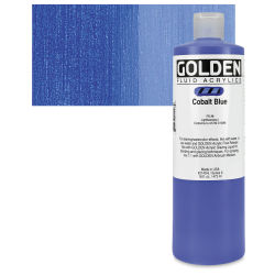 Golden Fluid Acrylics - Cobalt Blue, 16 oz bottle
