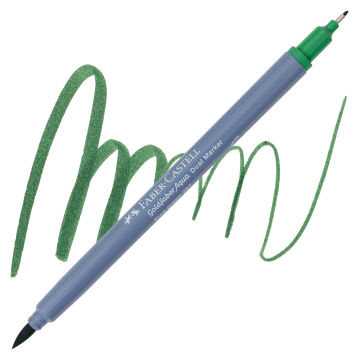 Faber-Castell Goldfaber Aqua Dual Marker - 267 Pine Green (swatch and marker)