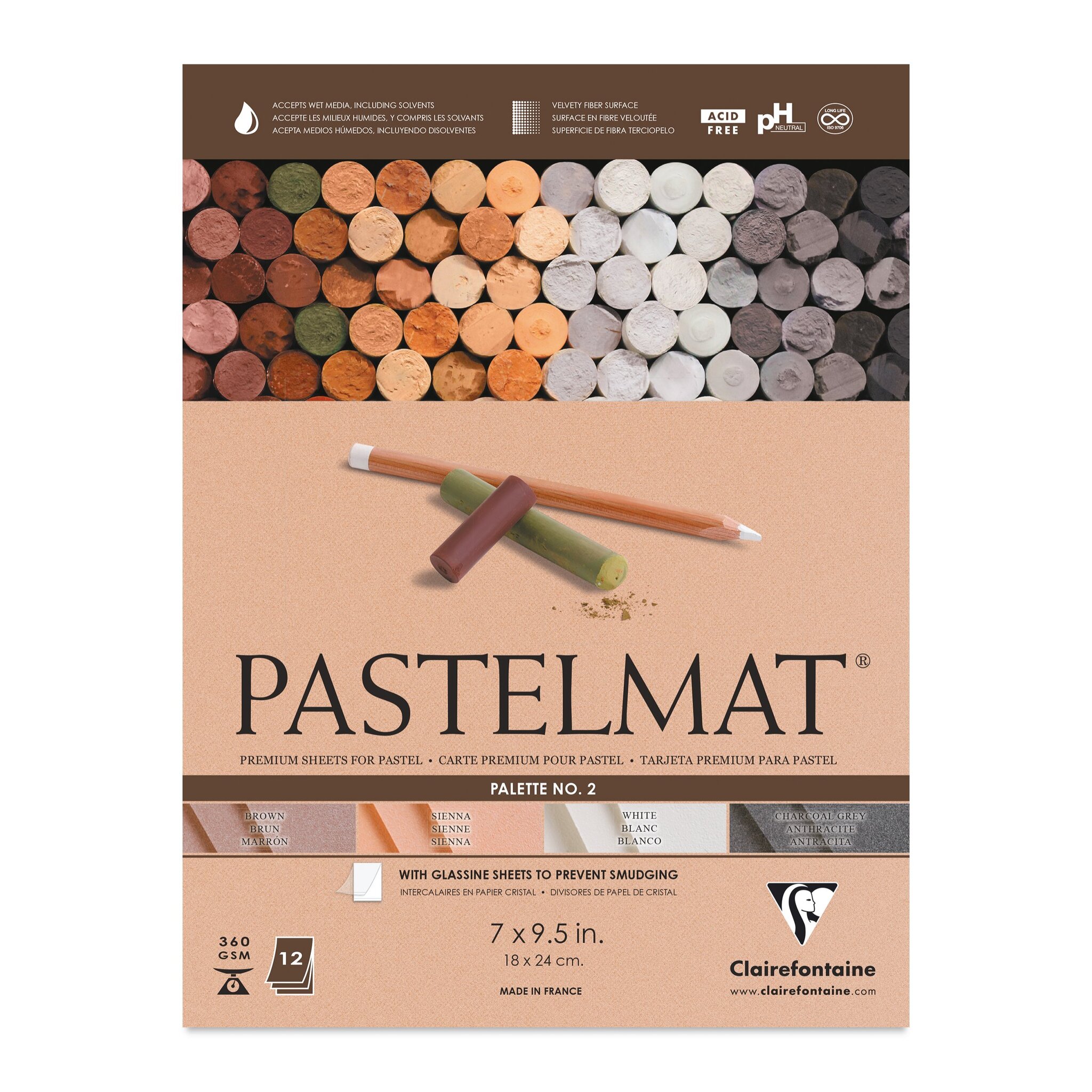 Clairefontaine PASTELMAT No.7 - skicák na pastel (360 g/m2, 12