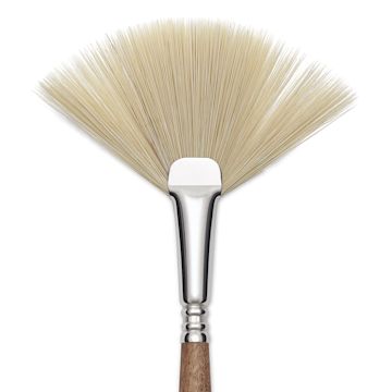 Open in modal - Escoda Futura Synthetic Bristle Brush - Series 5430, Fan, Size 6, Long Handle, close-up