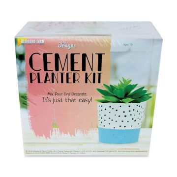 Open in modal - DIY Designs Cement Craft Kit - Planter Kit (Front of packaging.)
