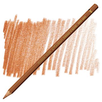 Open in modal - Caran d'Ache Pablo Colored Pencil - Cinnamon pencil and swatch