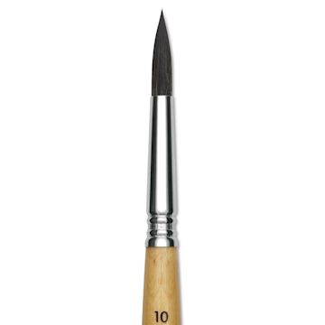 Open in modal - Escoda Squirrel Hair Ceramic Brush - Round Pointed, Size 10 (Close-up of brush)