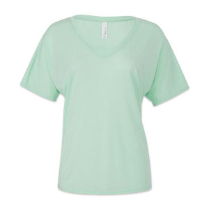 Bella + Canvas Slouchy V-neck T-shirt - Mint, Small