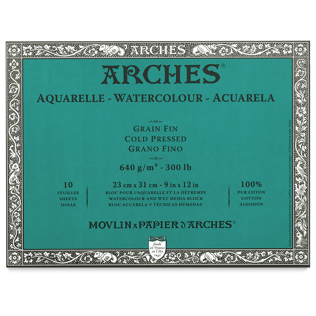 Arches Watercolor Block - 300 lb. Cold Press 9 x 12