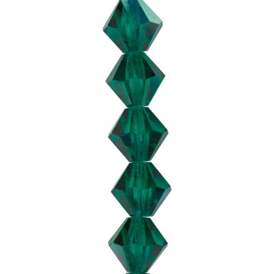 John Bead Preciosa Crystal Beads - Emerald