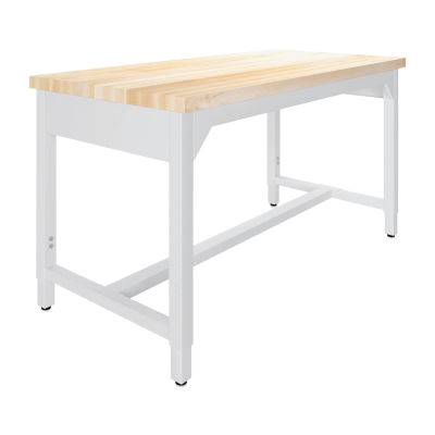 Diversified Spaces Fab-Lab Workbench, larger butcher block top workbench.