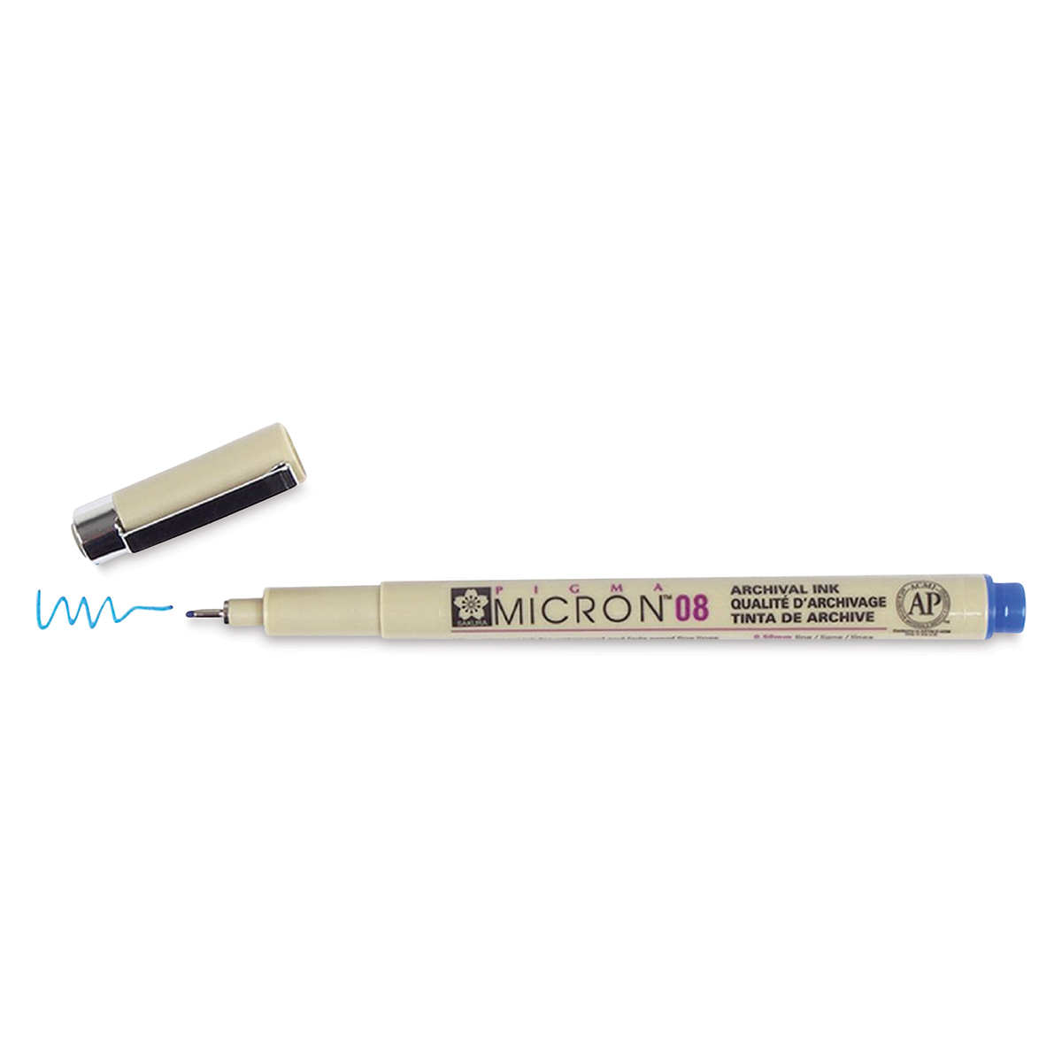 Sakura Pigma Micron Pen - Blue, 08 | BLICK Art Materials