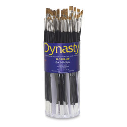 Dynasty Pure Red Sable Brush Set - Flat Wash, Canister of 72