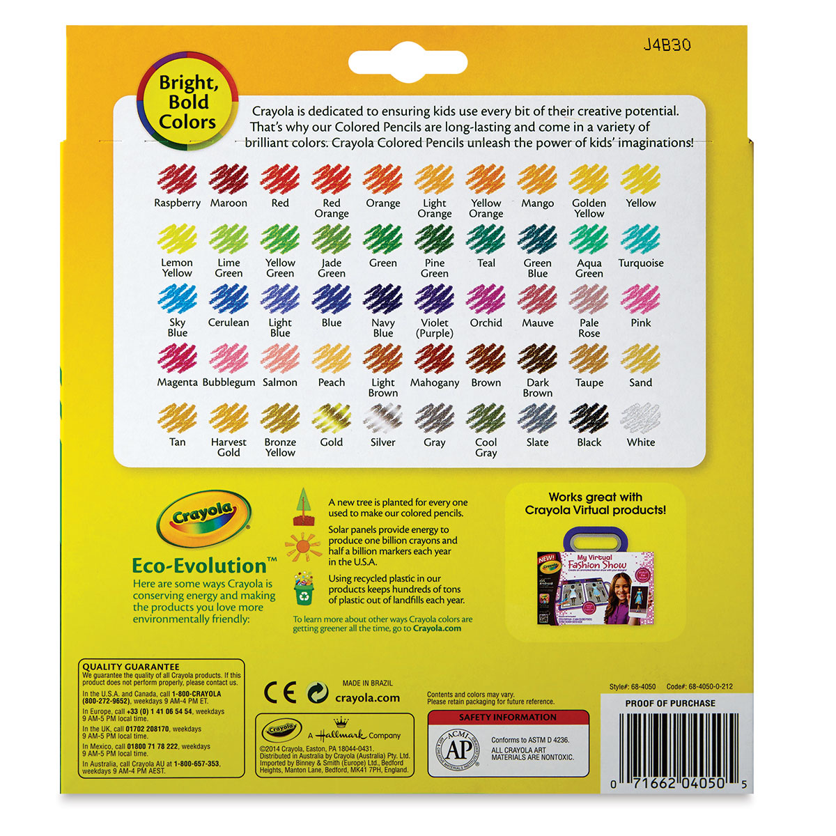 Crayola Colored Pencils - Assorted Colors, Set of 50