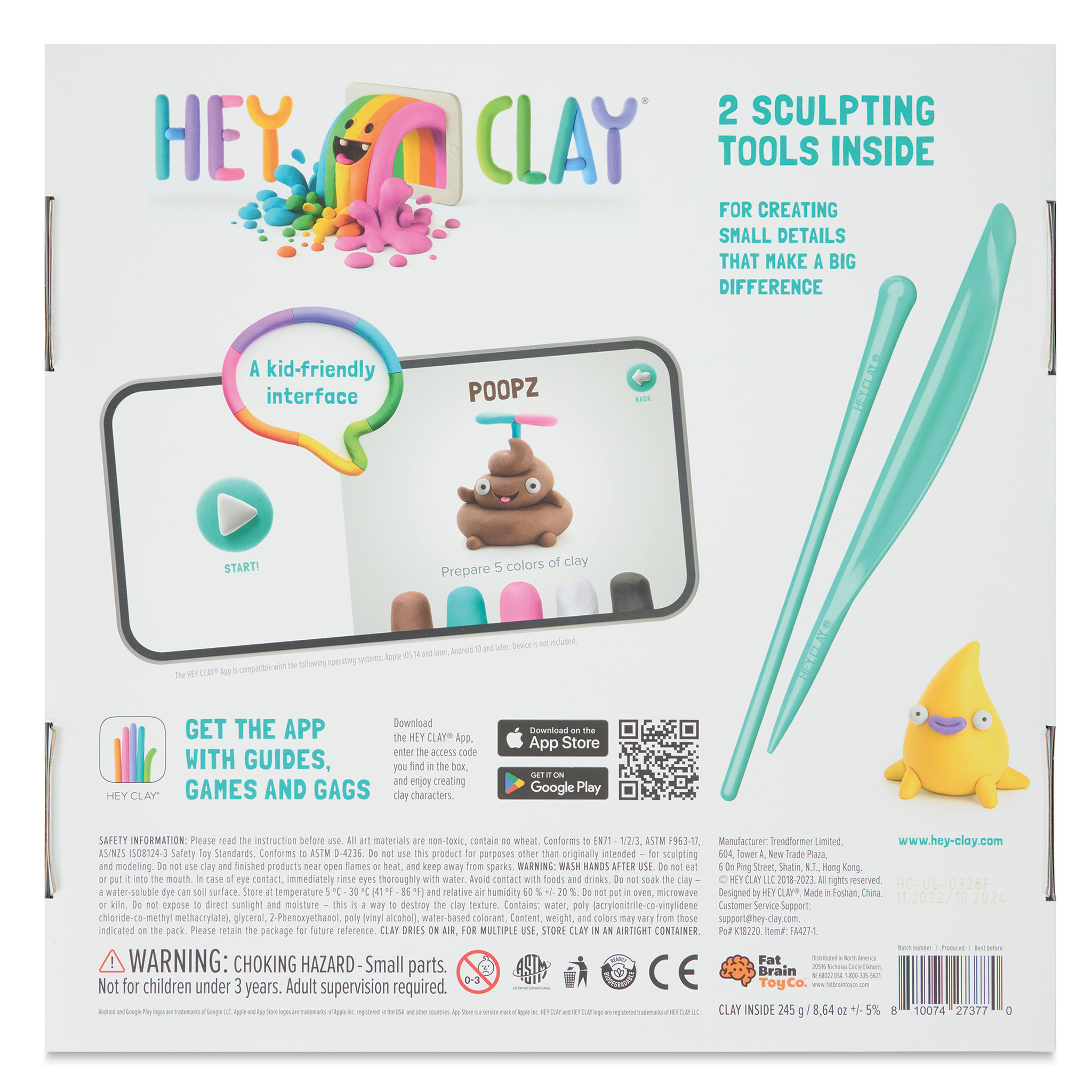 Hey Clay - Poop Oops Air-Dry Clay - Best for Ages 3 to 10