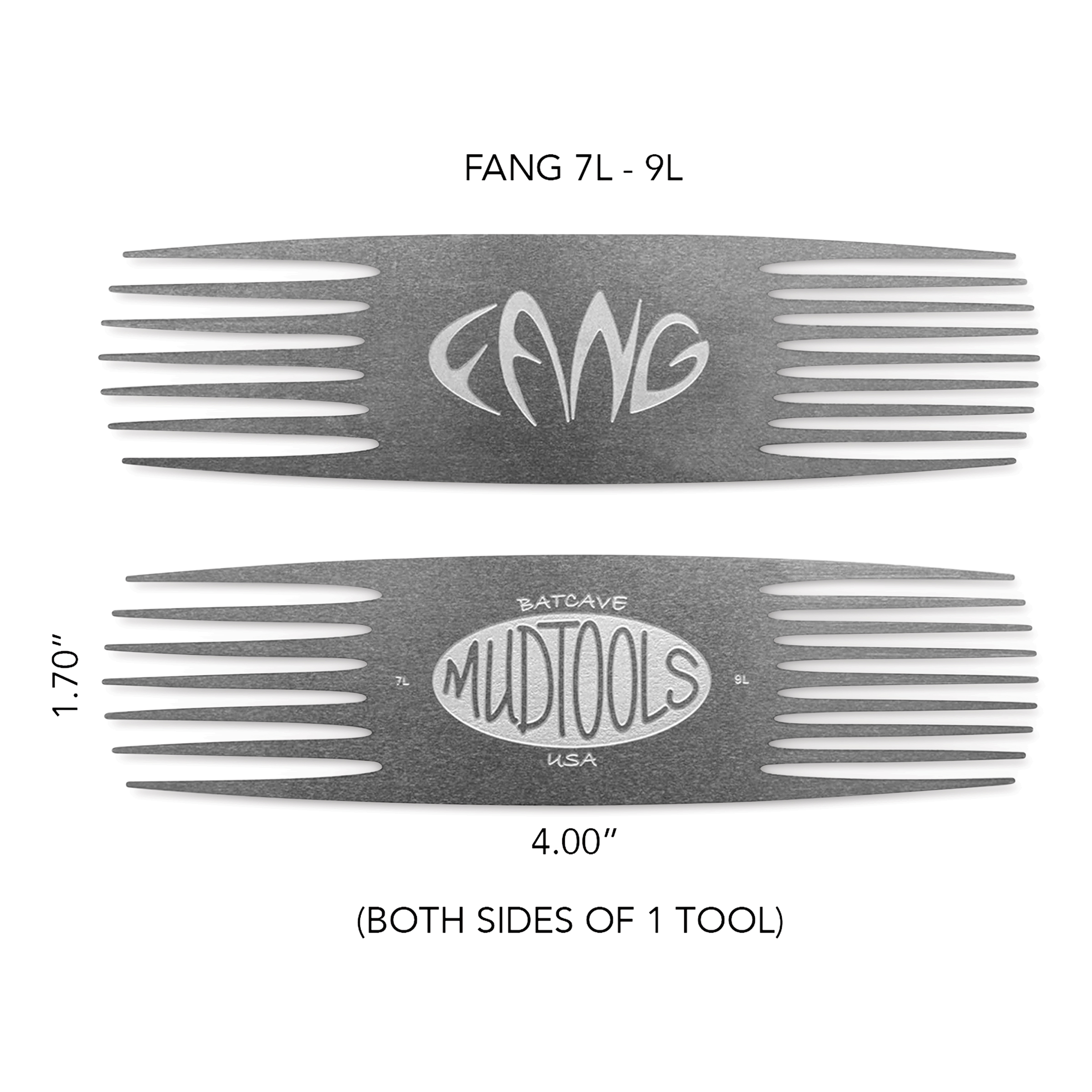 DIYgong fang工房 Mudtools FANG Stainless Steel Scoring Tool - Large Tooth, 7L-9L