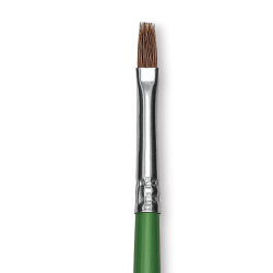 Blick Economy Sable Brush - Flat, Long Handle, Size 0