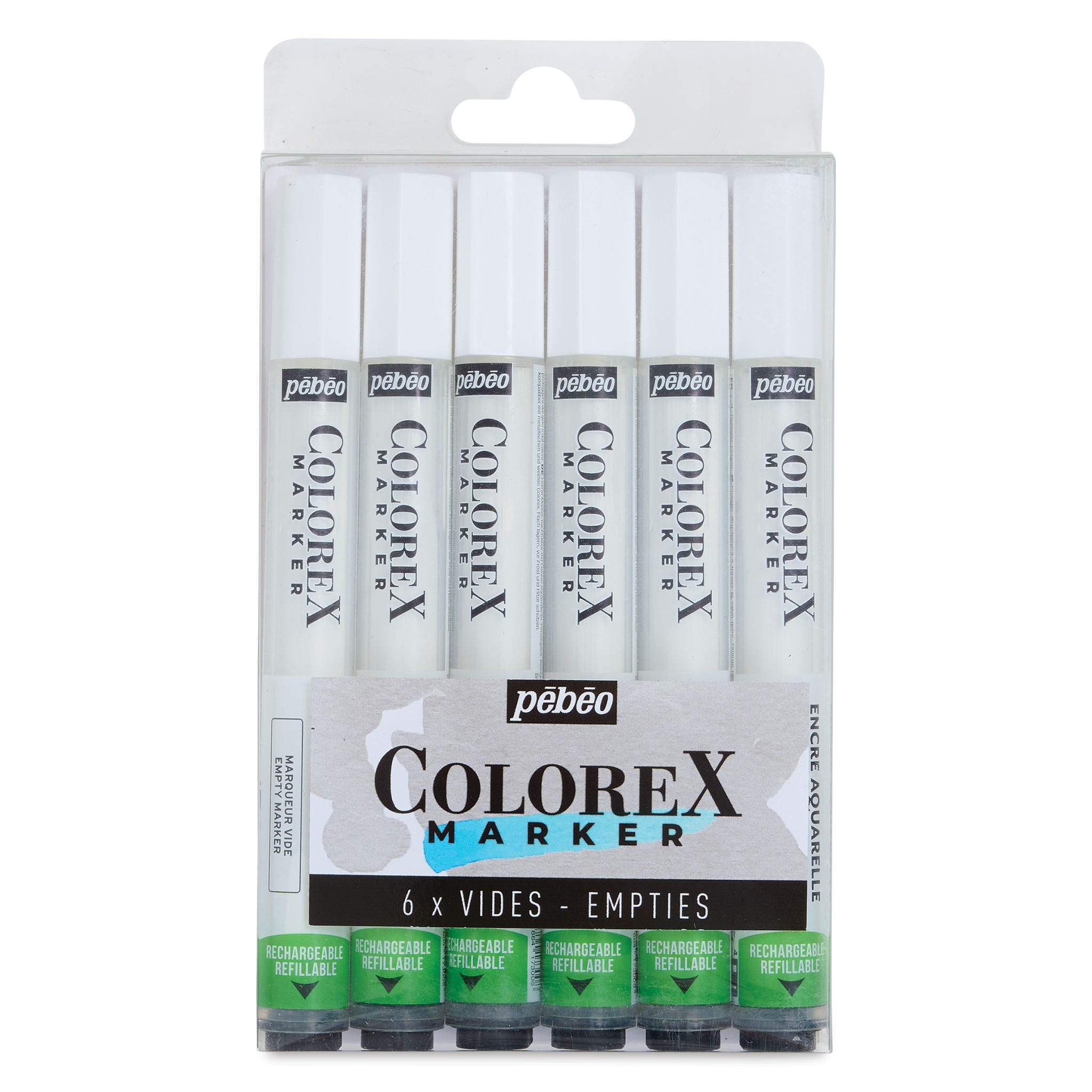 Set 6 Rotuladores Acuarelables Colorex Marker Esenciales Pebeo