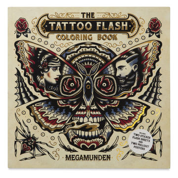 The Tattoo Flash Coloring Book - Front cover of book